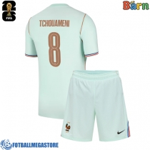 Fotballdrakt Barn Frankrike Aurelien Tchouameni #8 Bortedraktsett VM 2026 Kortermet (+ Korte bukser)